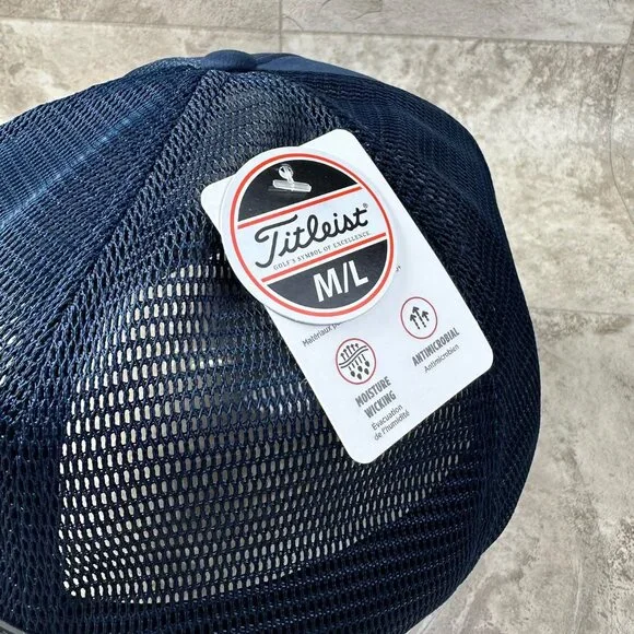Titleist Monterey Fitted Hat Golf Cap Navy Black - New Pick Your Size! - Picture 9 of 15